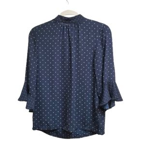 H&M high neck bell sleeve polka dot top 6
